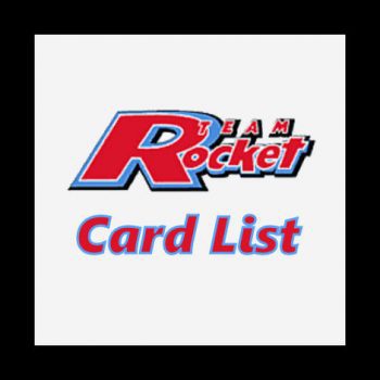 Team Rocket Card List