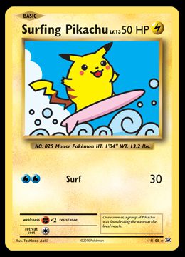 111/108 Surfing Pikachu