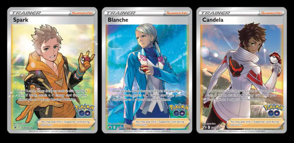 Pokémon Go Team Collection Trainer Cards