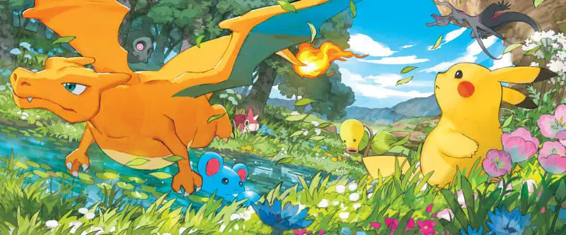 Pokémon Online Art Exhibition Charizard and Pikachu