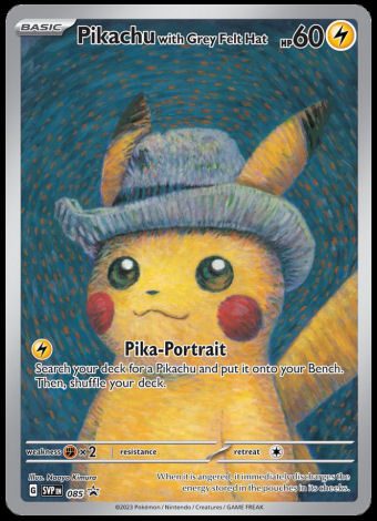 Pokémon Van Gogh Collaboration - Pikachu with Grey Felt Hat