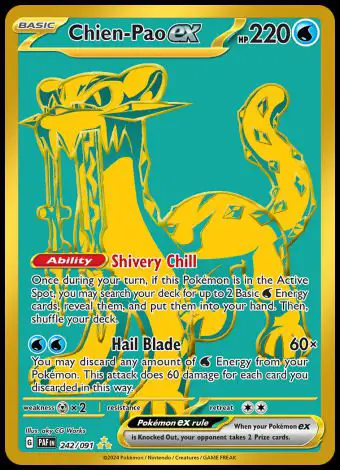 Gold Pokémon Cards - 242/091 Chien-Pao ex