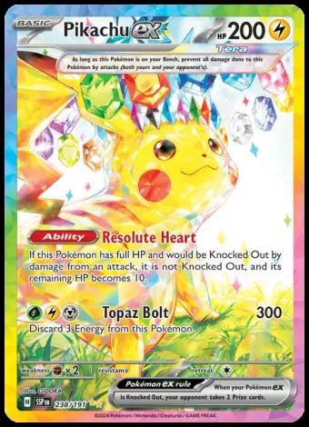 238/191 Pikachu ex Surging Sparks Chase Cards